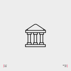 An of an ancient greek or roman temple with columns or pillars