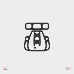 Icon kitchen equipment meat grinder on white background in flat style subject of to grind food