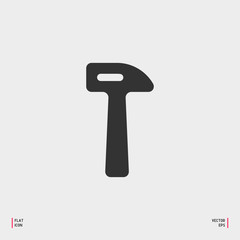 Hammer icon in trendy flat style isolated on grey background for your web site design app logo