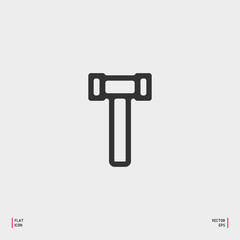 Hammer icon in trendy flat style isolated on grey background for your web site design app logo