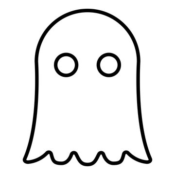 Ghost icon black color illustration flat style simple image