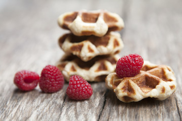 framboises et gaufres belge