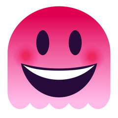 Emoji lachend - pinker Geist
