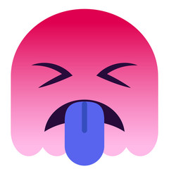 Emoji angewidert - pinker Geist