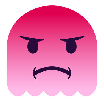 Emoji beleidigt - pinker Geist