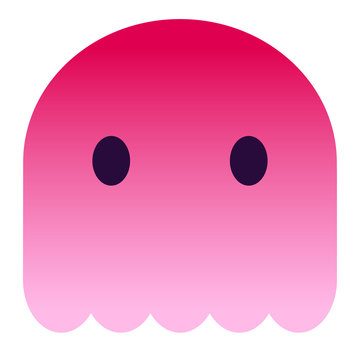 Emoji blank - Gesicht ohne Mund - pinker Geist