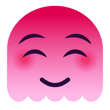 Emoji glücklich - pinker Geist