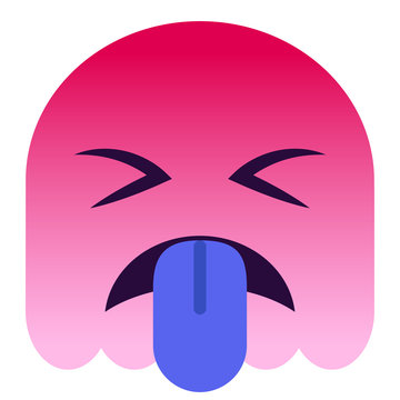 Emoji angewidert - pinker Geist