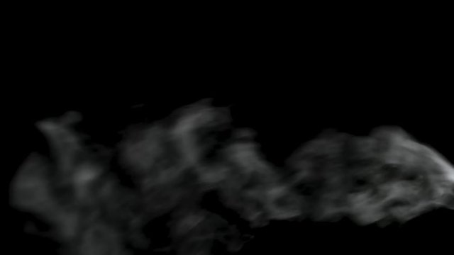 smoke coming from the right side against black background