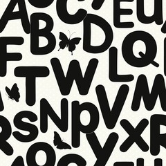 Seamless pattern with letters