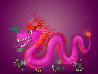 illustration of Chinese new year dragon