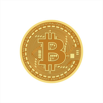 isolated vector image coins crypto currency bitcoin