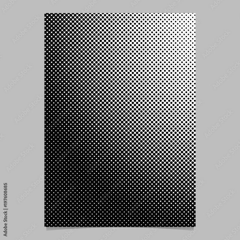 Aufkleber abstract geometric halftone circle pattern background page template design - vector stationery illus
