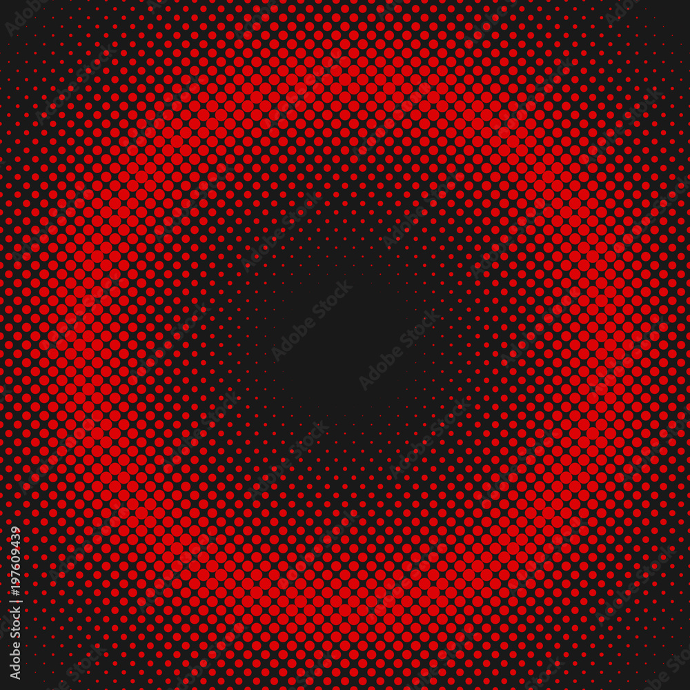 Poster red abstract halftone dot pattern background design