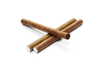 Cigarillos isolated on white background