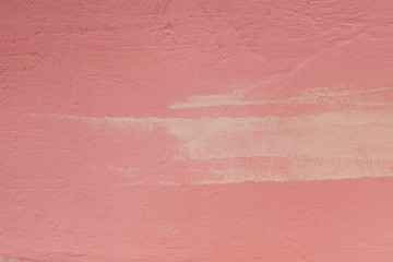 Pink wall with white smear on the right