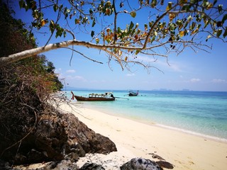 Tropical island, remote natural green paradise destination Thailand 