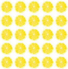 Fresh yellow lemon photographic pattern