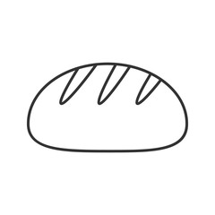 White round bread linear icon