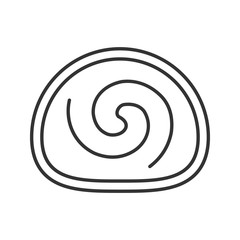Swiss roll linear icon