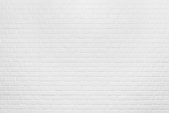 Abstract background from white clean brick pattern on wall. Vintage and retro backdrop. Picture for add text message. Backdrop for design art work.