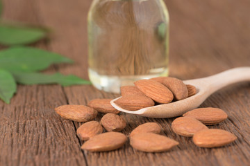 Almond oil with almond.