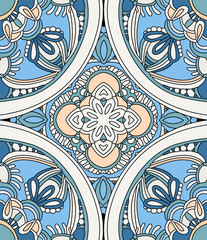 Seamless abstract fantasy line contour tile turkish pattern. Background. For fabric texture. Decor pattern for design cloth subjects, cards, presentation, room, label, kids clothes & woman clothes.