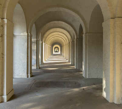 colonnade on cemetery