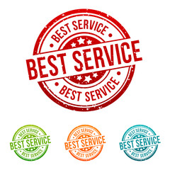 Best Service - Guarantee - Onlineshop Badge in different colours.