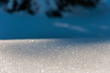 Texture of the snow