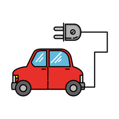 eco car vehicle transport icon vector illustration design