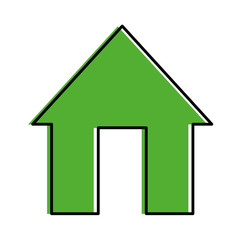 house silhouette isolated icon vector illustration design