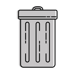 recycle bin isolated icon vector illustration design