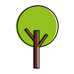 tree plant ecology icon vector illustration design