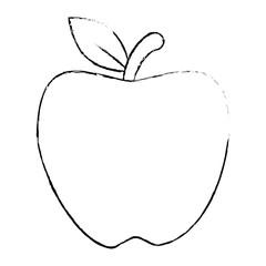 apple fresh fruit icon vector illustration design