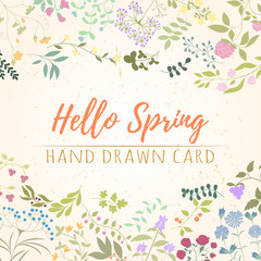 Herb hand drawn card