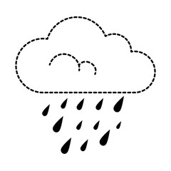 cloud rain weather isolated icon vector illustration design