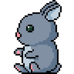 Fototapeta premium vector pixel art bunny