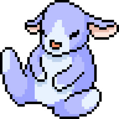 Obraz premium vector pixel art stuffed animal