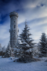 Tower on a winter season