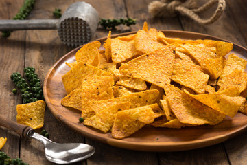 hot spicy Sriracha Potato Chips with pepper


