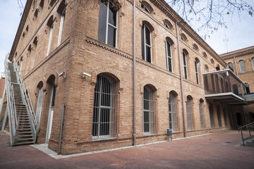 Fototapeta na wymiar Cultural Center Tecla Sala, in old textile factory, Hospitalet de Llobregat, province Barcelona, Catalonia.