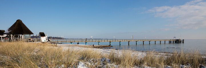 Seebrücke, Strand, Haffkrug, Scharbeutz, Lübecker Bucht, Schleswig-Holstein, Deutschland