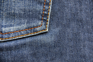 Fototapeta premium pocket on blue jeans