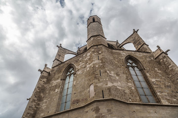 Religious architecture building,Collegiate Basilica of Santa Maria also known as La Seu,...