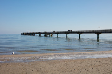 Obraz premium Seebrücke, Scharbeutz, Lübecker Bucht, Schleswig-Holstein, Deutschland