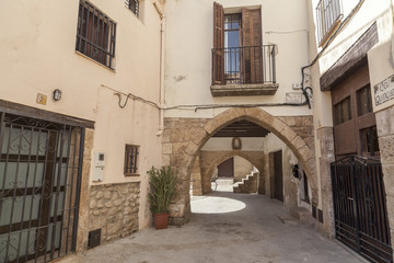 Fototapeta na wymiar Street village view, Piera, province Barcelona, Spain.