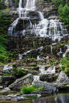 Fototapeta waterfall near Voss. Norway