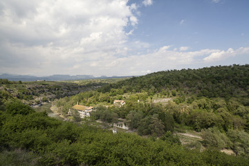 Fototapeta na wymiar Landscape view in Roda de Ter, Osona comarca region, province Barcelona, Catalonia.Spain.
