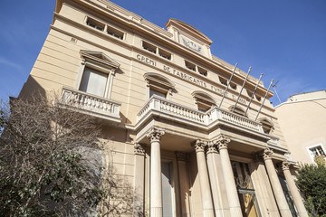 Neo classic building,Gremi de Fabricants, Manufacturers guild textile industry,Sabadell,Catalonia,Spain